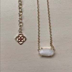 Kendra Scott gold necklace ivory pearl stone